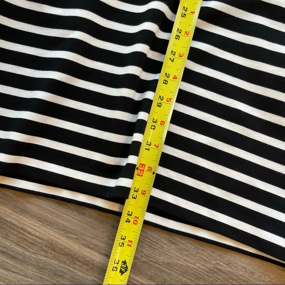 kate spade Black and White Striped Midi Dress